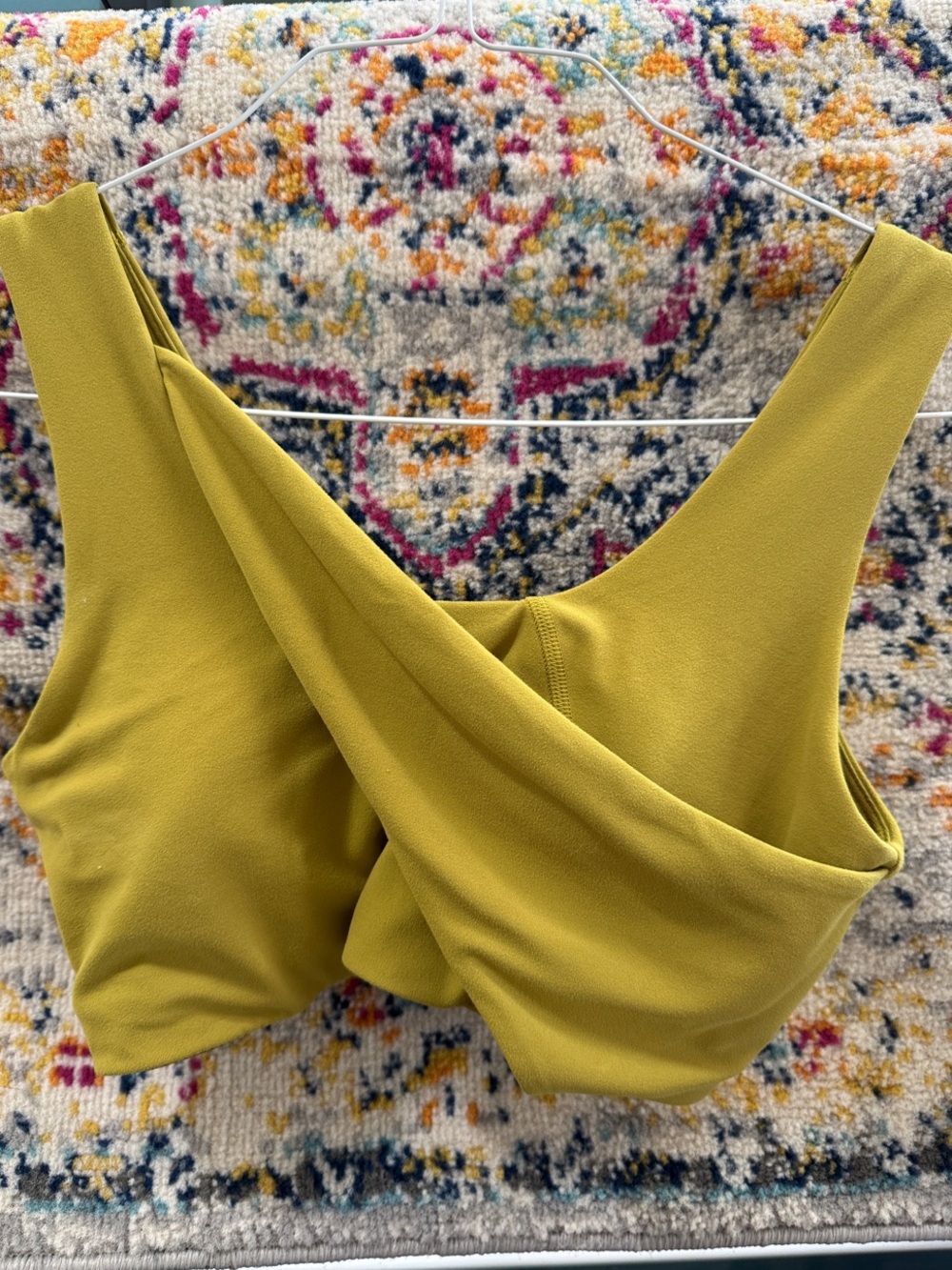 lululemon athletica Twist-Front Sports Bra in Olive Mustard